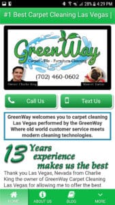 Custom Built Carpet Cleaning Mobile Site