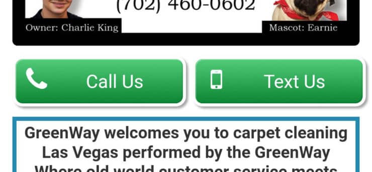 GreenWay Carpet Cleaning Las Vegas Mobile Site